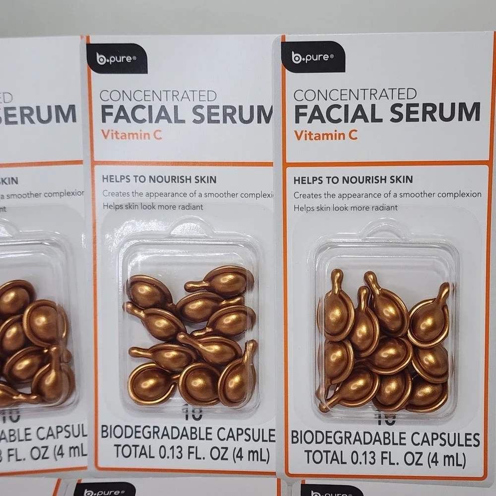 B.Pure Concentrated Facial Serum Vitamin C Capsules ~ 6 PACKS X 10 each